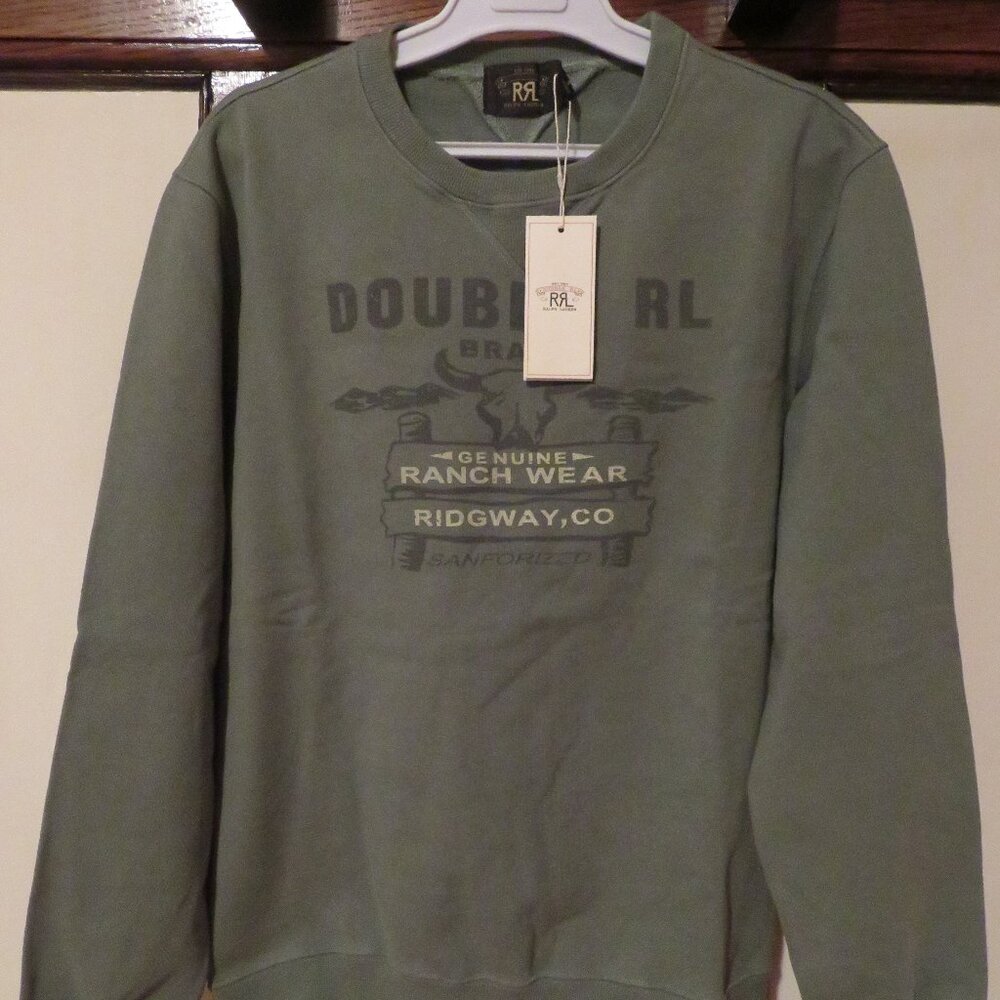 Polo Ralph Lauren Men's Double RL Ranch Logo Buffalo Fleece Sweatshirt